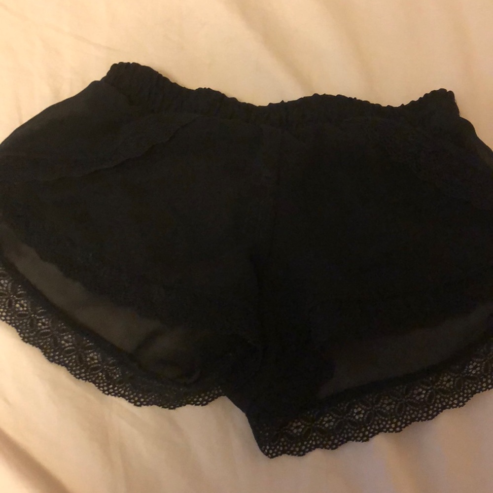 Black cover up shorts